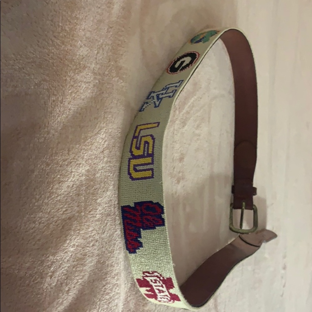 Smathers & Branson Hand-Stitched Needlepoint Belt